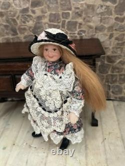 Dolls House 1/12 Scale Miniature Artisan Porcelain Girl Doll, Jill Bennett