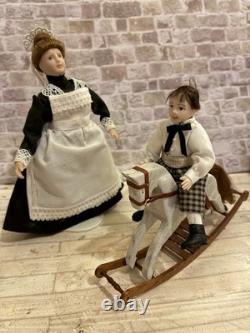 Dolls House 1/12 Scale Miniature Artisan Quality Vintage Wooden Rocking Horse
