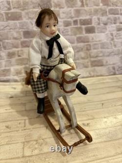 Dolls House 1/12 Scale Miniature Artisan Quality Vintage Wooden Rocking Horse