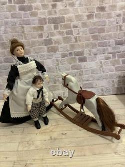 Dolls House 1/12 Scale Miniature Artisan Quality Vintage Wooden Rocking Horse