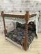 Dolls House 1/12 Scale Miniature Artisan Quality Walnut 4 Poster Bed & Bedding