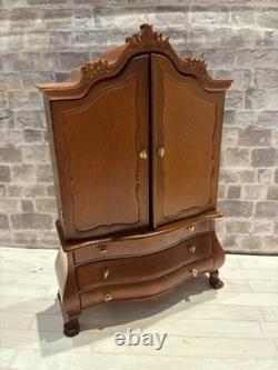 Dolls House 1/12 Scale Miniature Bespaq Walnut Dutch Baby Cupboard Cabinet