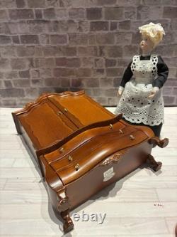 Dolls House 1/12 Scale Miniature Bespaq Walnut Dutch Baby Cupboard Cabinet