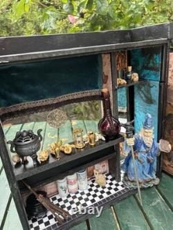 Dolls House 1/12 Scale Miniature Customised Alchemist Room Box Shop & Accs Ooak