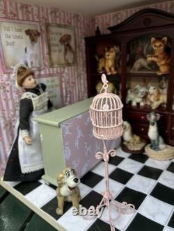 Dolls House 1/12 Scale Miniature Customised Lady & The Tramp Pet Shop Room Box