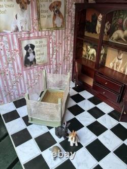 Dolls House 1/12 Scale Miniature Customised Lady & The Tramp Pet Shop Room Box