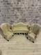 Dolls House 1/12 Scale Miniature Customised Silk 3 Piece Suite Sofa Armchairs
