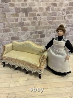 Dolls House 1/12 Scale Miniature Customised Silk 3 Piece Suite Sofa Armchairs