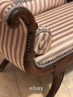 Dolls House 1/12 Scale Miniature David Booth Artisan QualityWalnut Chaise Longue