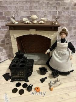 Dolls House 1/12 Scale Miniature Fireplace Surround Queens Stove'Cinderella