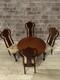 Dolls House 1/12 Scale Miniature Glenowen Walnut Art Nouveau Dining Table Chairs