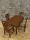 Dolls House 1/12 Scale Miniature Glenowen Walnut Dining Room Table & 4chairs