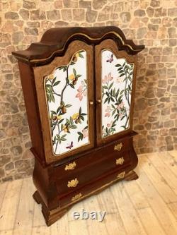 Dolls House 1/12 Scale Miniature Mahogany Customised Dutch Baby Cupboard Cabinet