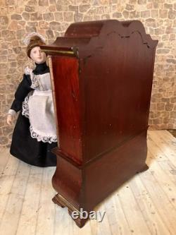 Dolls House 1/12 Scale Miniature Mahogany Customised Dutch Baby Cupboard Cabinet