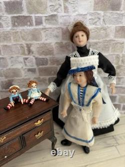 Dolls House 1/12 Scale Miniature Minnie Maria Painted Pewter Raggedy Ann & Andy