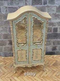 Dolls House 1/12 Scale Miniature Ornate Cream Hand Painted Bespaq Wardrobe