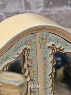 Dolls House 1/12 Scale Miniature Ornate Cream Hand Painted Bespaq Wardrobe