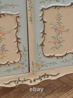 Dolls House 1/12 Scale Miniature Ornate Cream Hand Painted Bespaq Wardrobe