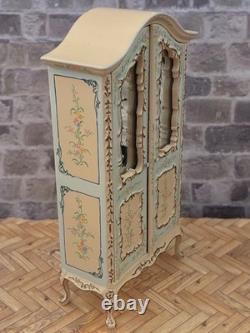 Dolls House 1/12 Scale Miniature Ornate Cream Hand Painted Bespaq Wardrobe