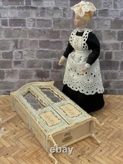 Dolls House 1/12 Scale Miniature Ornate Cream Hand Painted Bespaq Wardrobe