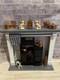 Dolls House 1/12 Scale Miniature Plaster Fireplace Surround Stove & Accessories