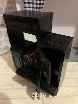 Dolls House 1/12 Scale Miniature Plaster Fireplace Surround Stove & Accessories