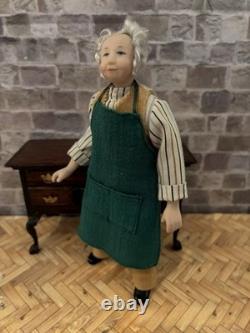 Dolls House 1/12 Scale Miniature Quality Artisan DCT Man Gardener Porcelain Doll