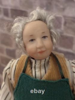 Dolls House 1/12 Scale Miniature Quality Artisan DCT Man Gardener Porcelain Doll