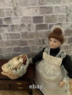 Dolls House 1/12 Scale Miniature Quality Laundry Washing Set Mangle Accessories