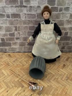 Dolls House 1/12 Scale Miniature Quality Laundry Washing Set Mangle Accessories
