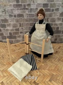 Dolls House 1/12 Scale Miniature Quality Laundry Washing Set Mangle Accessories