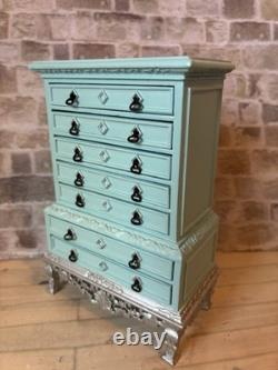 Dolls House 1/12 Scale Miniature Rare Queens Collection Tallboy Chest Of Drawers