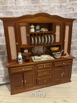 Dolls House 1/12 Scale Miniature Reutter Kitchen Cabinet Dresser & Accessories