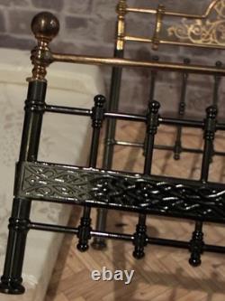 Dolls House 1/12 Scale Miniature Reutter Ornate Metal Double Bed