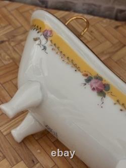 Dolls House 1/12 Scale Miniature Reutter Porcelain French Rose Bathroom Suite