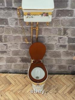 Dolls House 1/12 Scale Miniature Reutter Porcelain French Rose Bathroom Suite