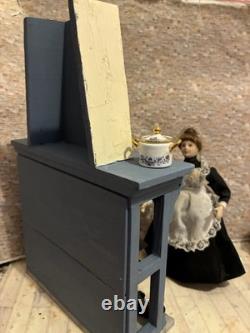 Dolls House 1/12 Scale Miniature Vintage Artisan Fire Surround, Stove Accs Ooak