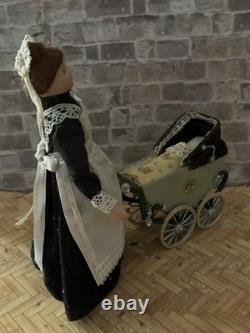 Dolls House 1/12 Scale Miniature Vintage Pram