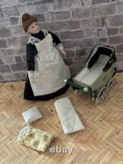Dolls House 1/12 Scale Miniature Vintage Pram