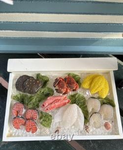 Dolls House 1/12 Scale Miniature Wooden Customised Beach Hut Fishmongers & Accs