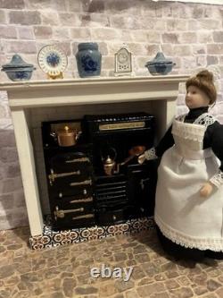 Dolls House 1/12 Scale Phoenix Miniature Kitchener Oven Fireplace Surround &Accs