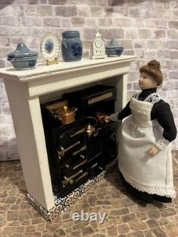 Dolls House 1/12 Scale Phoenix Miniature Kitchener Oven Fireplace Surround &Accs