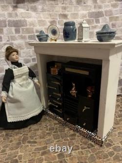 Dolls House 1/12 Scale Phoenix Miniature Kitchener Oven Fireplace Surround &Accs