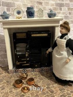 Dolls House 1/12 Scale Phoenix Miniature Kitchener Oven Fireplace Surround &Accs
