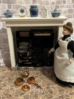 Dolls House 1/12 Scale Phoenix Miniature Kitchener Oven Fireplace Surround &Accs