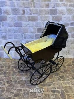 Dolls House 1/12 Scale Rare Miniature Cream Metal Pram Colin Yvonne Roberson