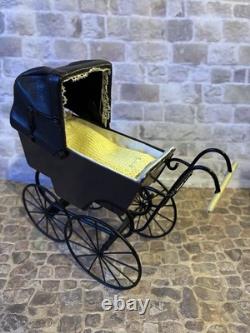 Dolls House 1/12 Scale Rare Miniature Cream Metal Pram Colin Yvonne Roberson