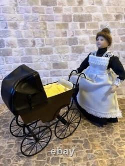 Dolls House 1/12 Scale Rare Miniature Cream Metal Pram Colin Yvonne Roberson