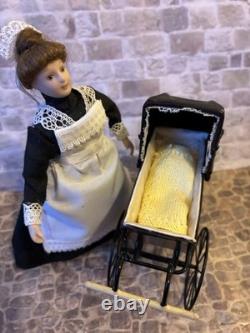 Dolls House 1/12 Scale Rare Miniature Cream Metal Pram Colin Yvonne Roberson