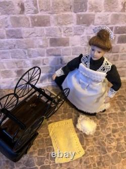 Dolls House 1/12 Scale Rare Miniature Cream Metal Pram Colin Yvonne Roberson